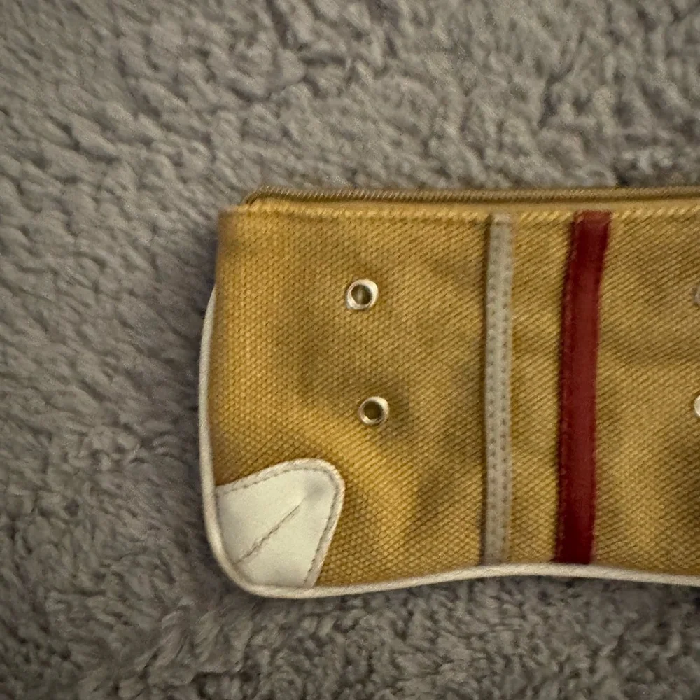 NWT TOKYOBAY Gold and Red Canvas Pouch